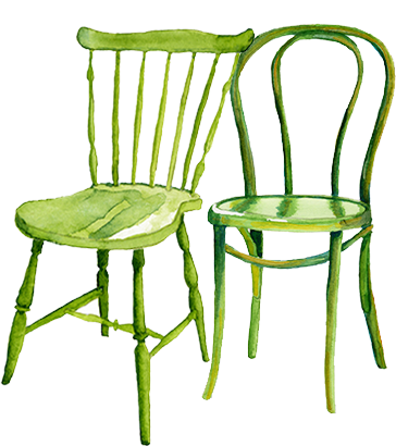 Grafika dwu krzeseł - odpadów gabarytowych